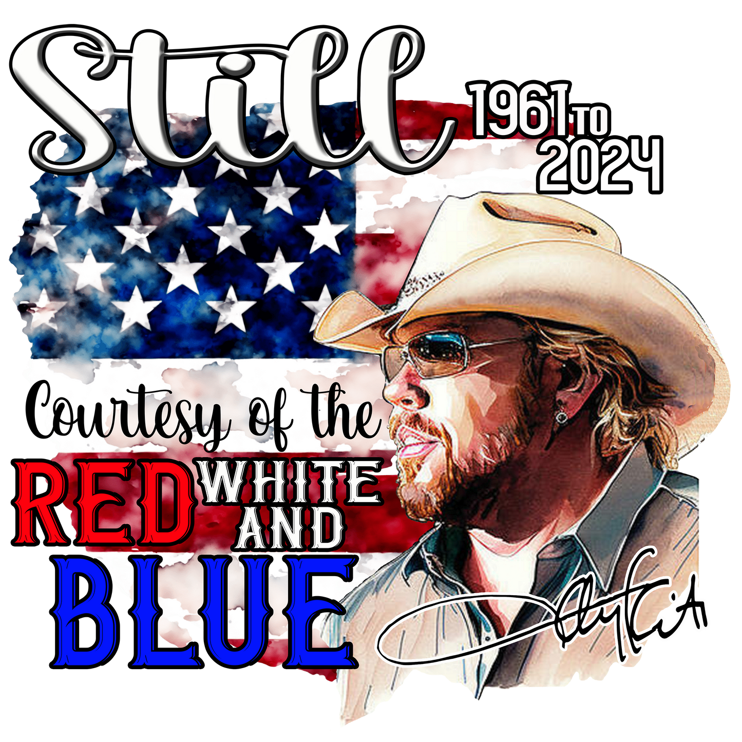 Toby Keith Red White & Blue Vintage Style T-Shirt