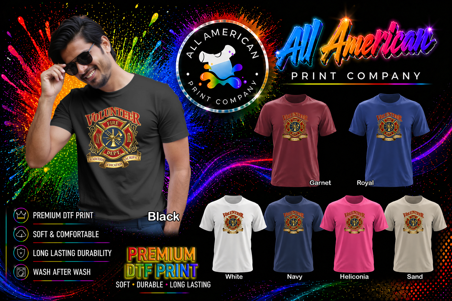 T-Shirt - Firefighter Volunteer (Version 2)