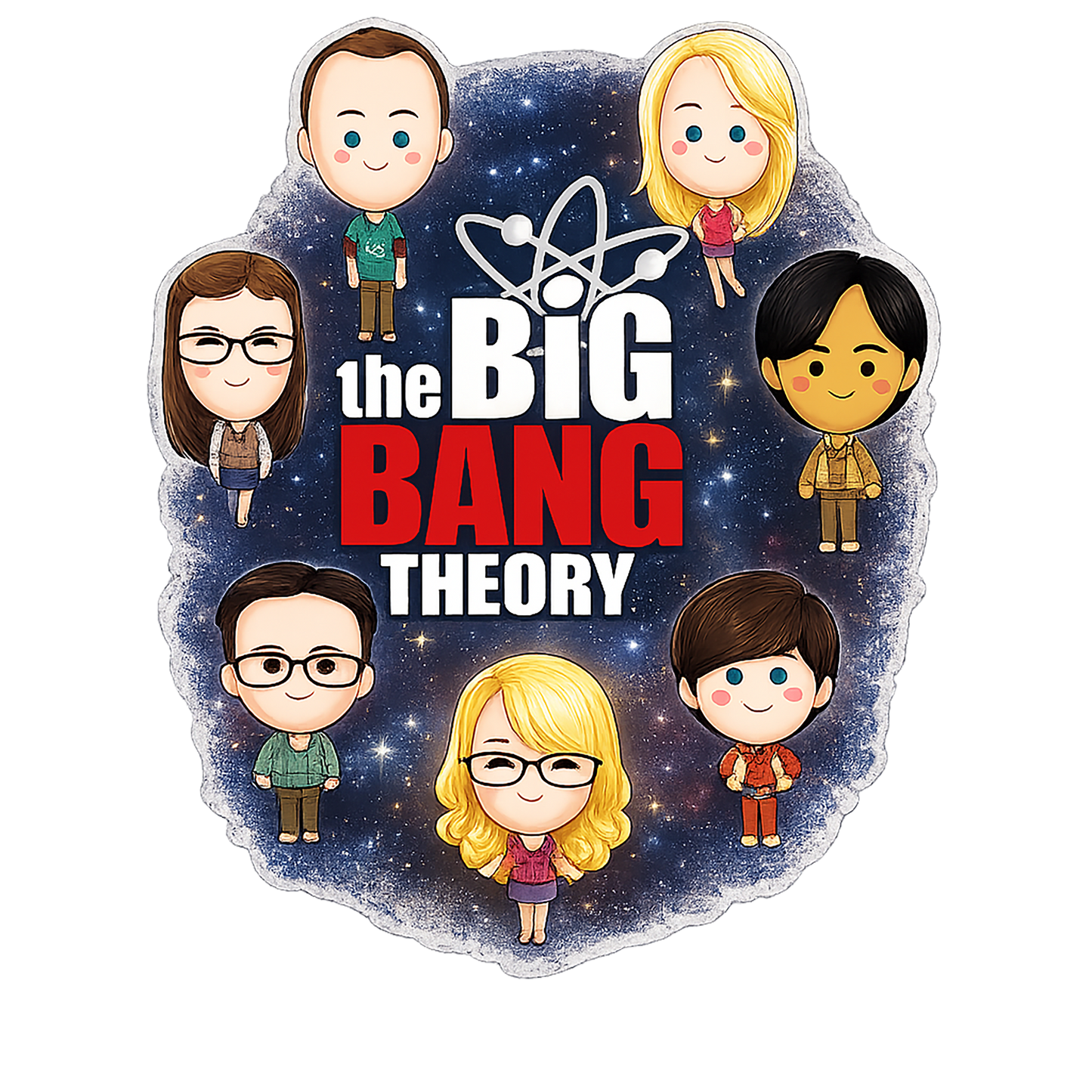 T-Shirt - The Big Bang Theory - Chibis