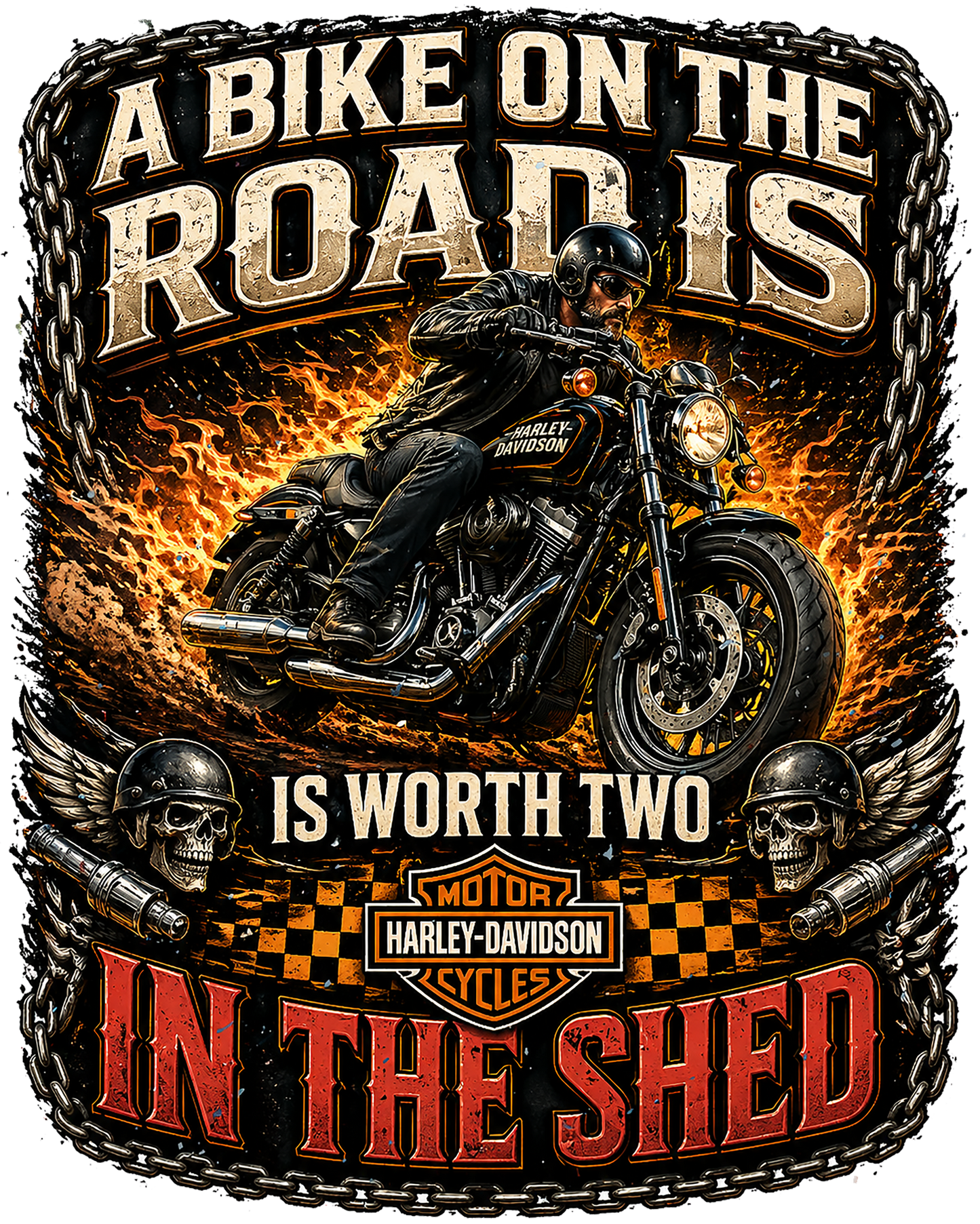T-Shirt - Motorcycle - Bike On The Road