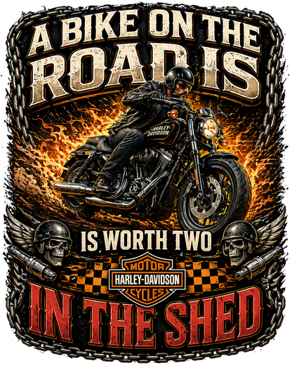 T-Shirt - Motorcycle - Bike On The Road