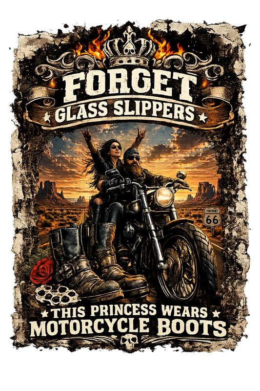 T-Shirt - Motorcycle - Boots & Slippers