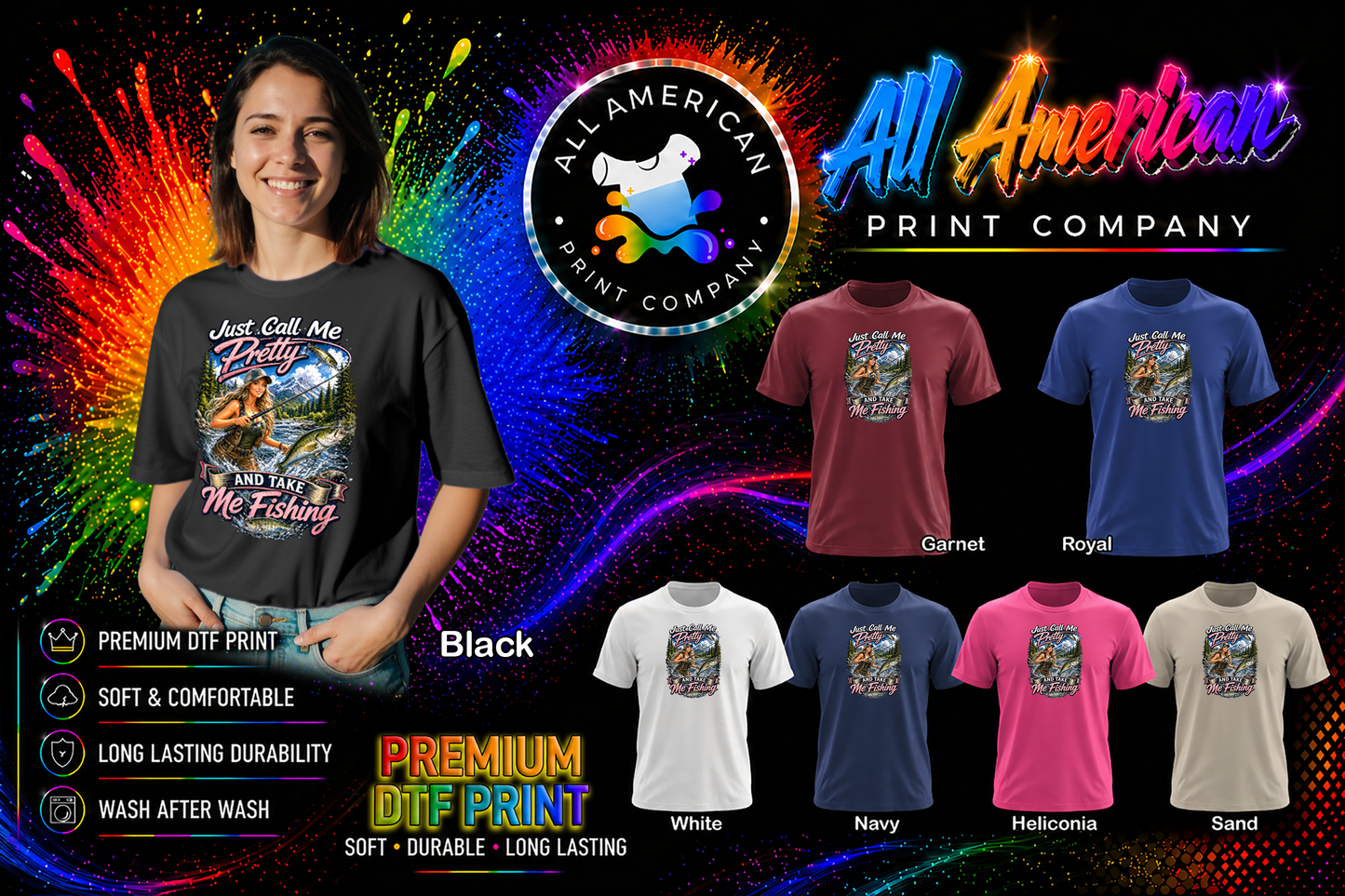 T-Shirt - Fishing - Call Me Pretty