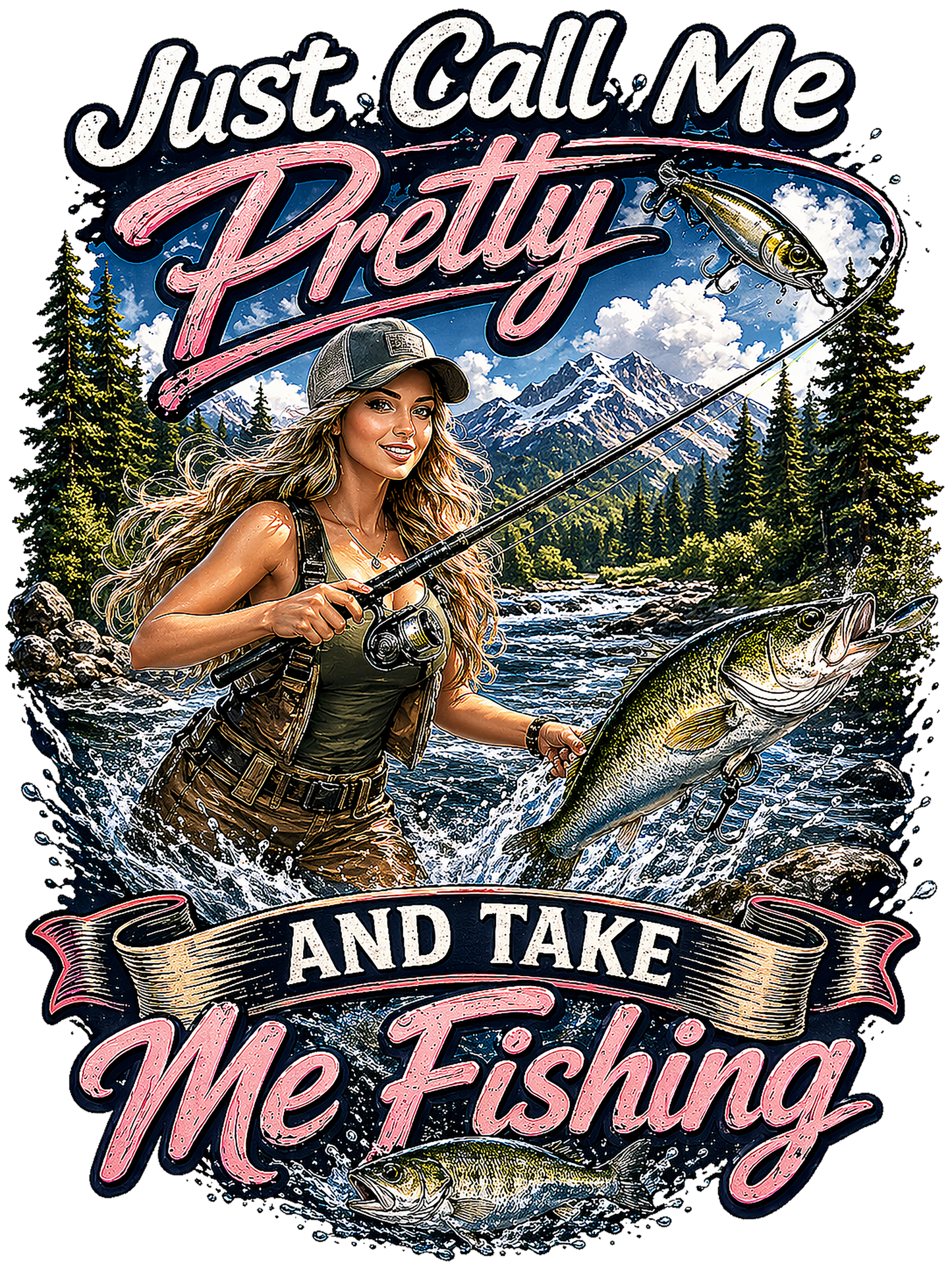 T-Shirt - Fishing - Call Me Pretty