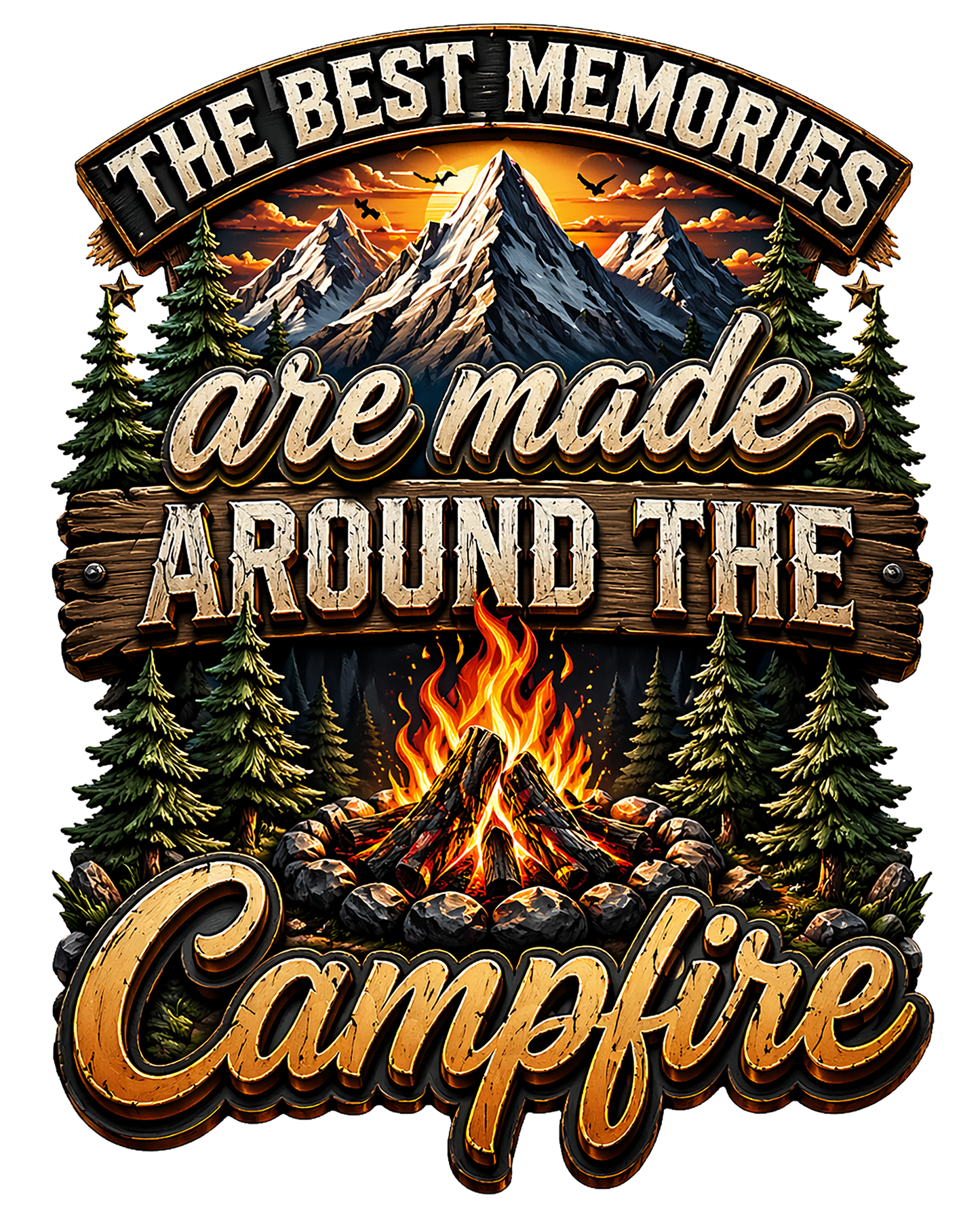 T-Shirt - Camping - Campfire