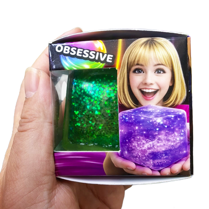 Fun Doh Squish & Squeeze Sparkle Cube Fidget Toy- 12/Display: Wholesale Price