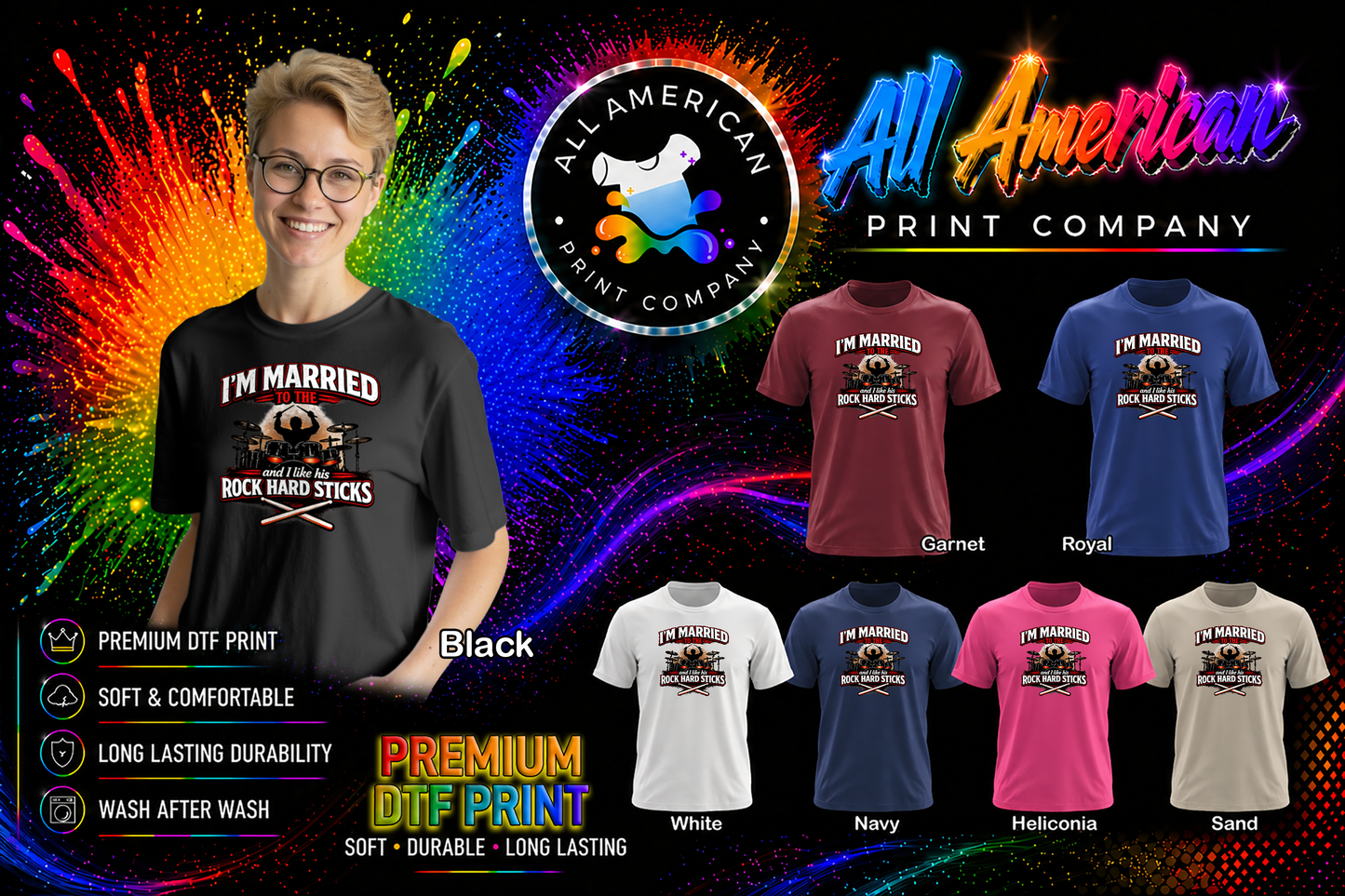 T-Shirt - Married to Drummer (v1)