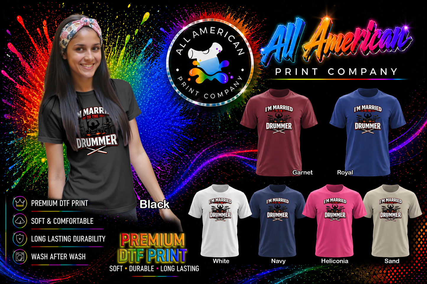 T-Shirt - Married to Drummer (v2)