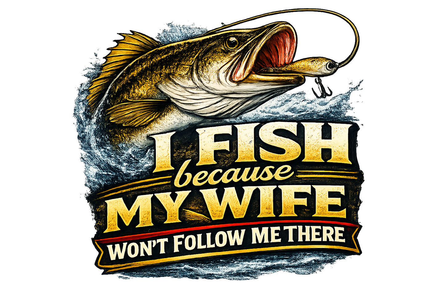 T-Shirt - Fishing - Wife