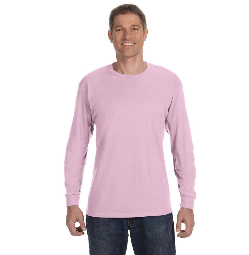 Gildan G540 long-sleeve T-shirt in Light Pink