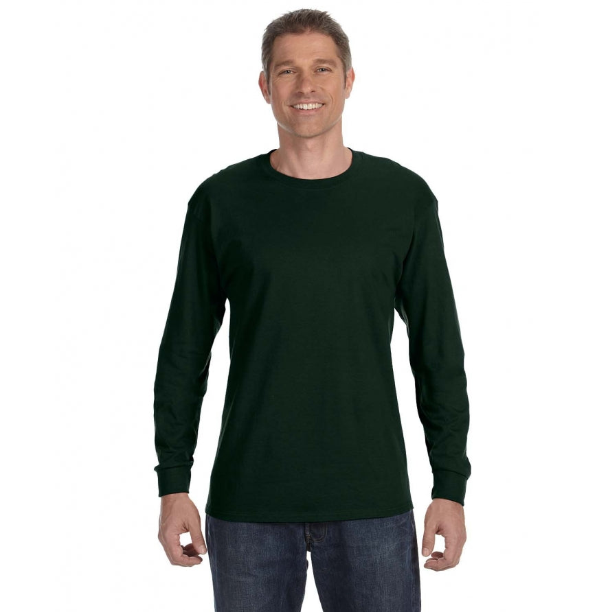 Gildan G540 long-sleeve T-shirt in Forest Green