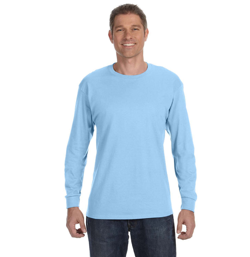 Gildan G540 long-sleeve T-shirt in Light Blue