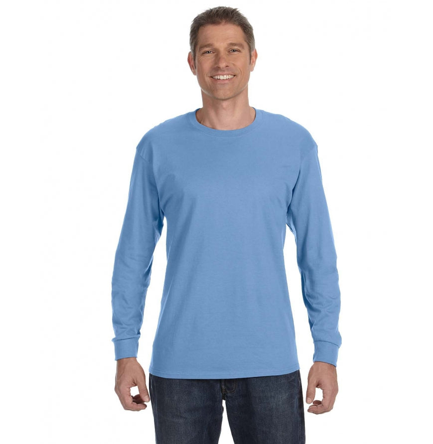 Gildan G540 long-sleeve T-shirt in Carolina Blue