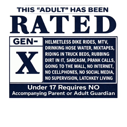 T-Shirt - Gen X - Rated GenX (v2)