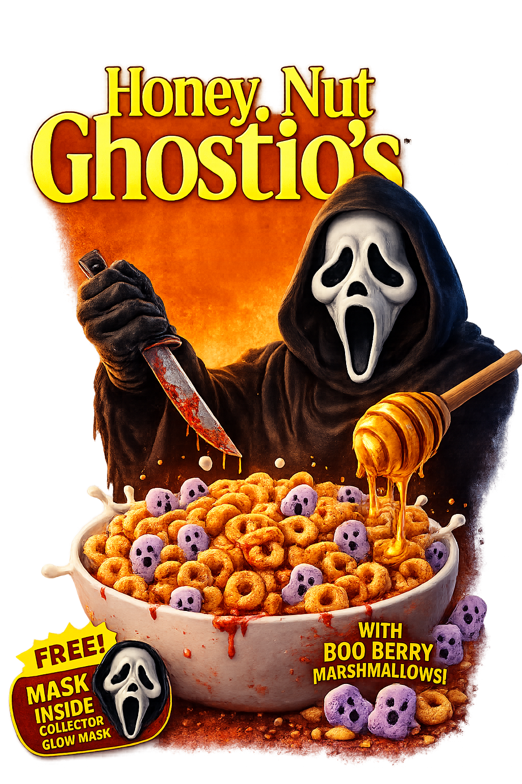T-Shirt - Honey Nut Ghostios - Cereal Killer Collection