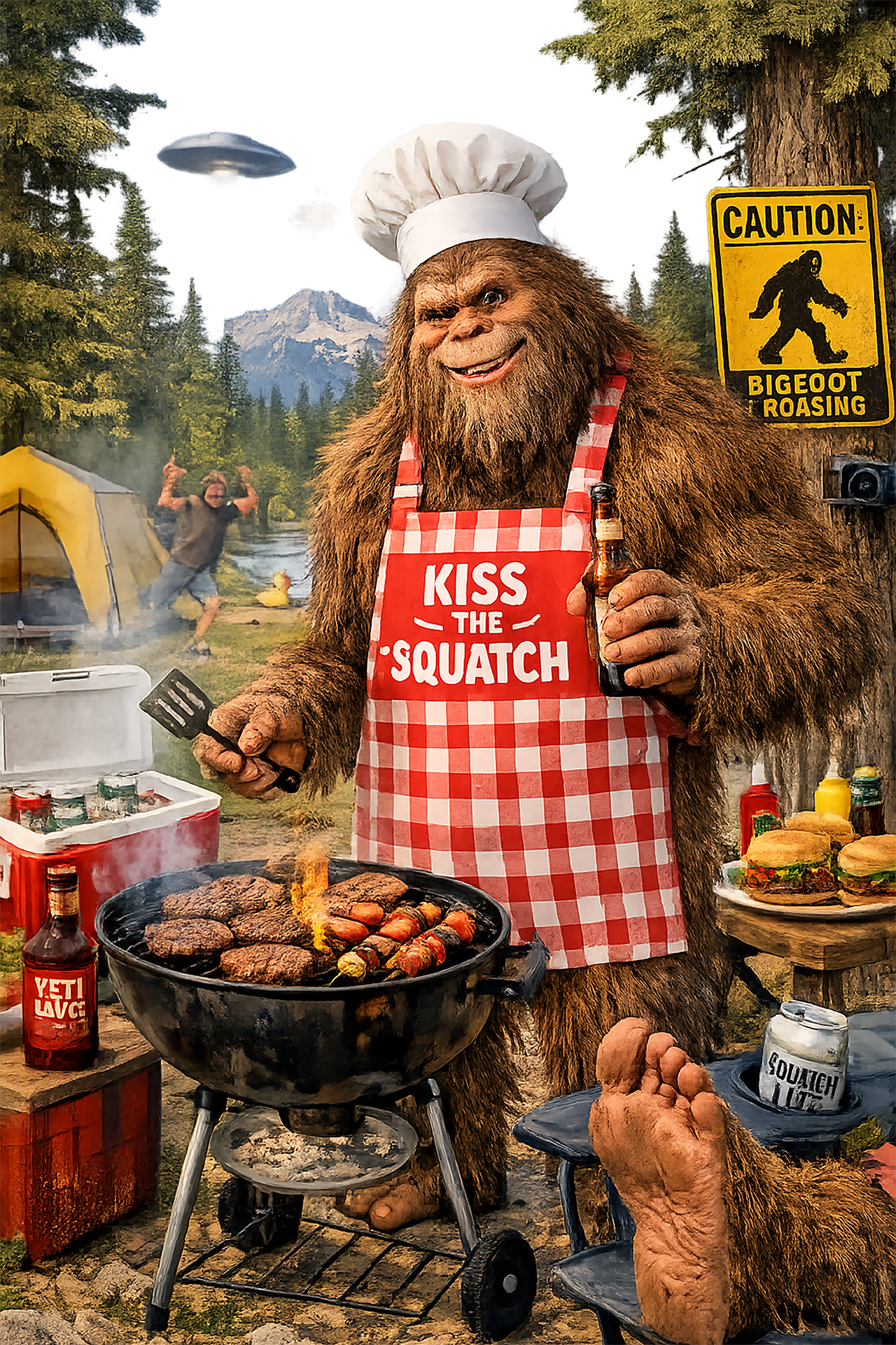 T-Shirt - Bigfoot - Kiss the Cook