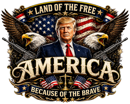 T-Shirt - Trump - Because of the Brave