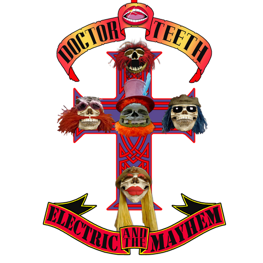 Dr Teeth and the Electric Mayhem Vintage Style Guns-N-Roses Cross T-Shirt