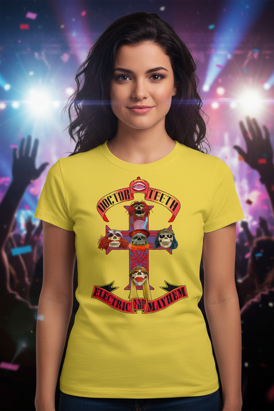 Dr Teeth and the Electric Mayhem Vintage Style Guns-N-Roses Cross T-Shirt