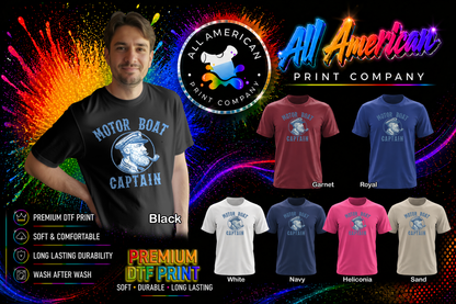 T-Shirt - Fishing - Motor Boat Captain