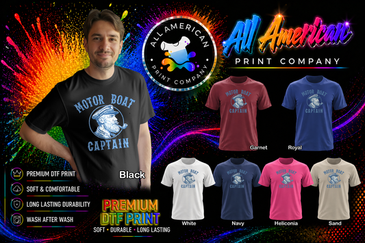 T-Shirt - Fishing - Motor Boat Captain