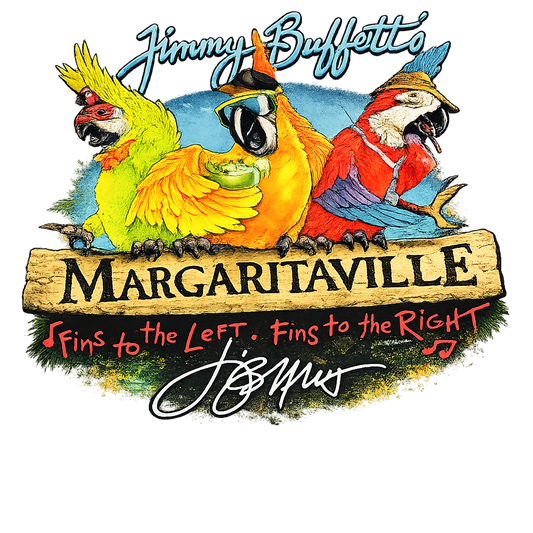 Jimmy Buffet - Margaritaville - Left & Right Vintage Style T-Shirt