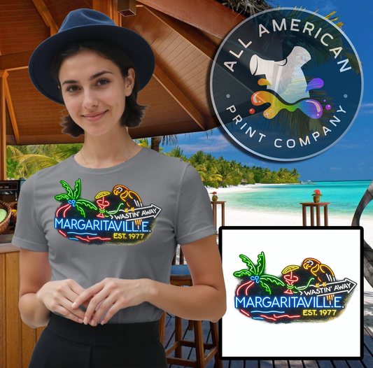 Jimmy Buffet - Margaritaville - Wastin' Away Vintage Style T-Shirt