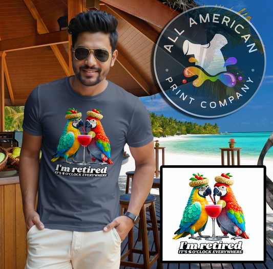 Jimmy Buffet - Margaritaville - 5 O'Clock Vintage Style T-Shirt