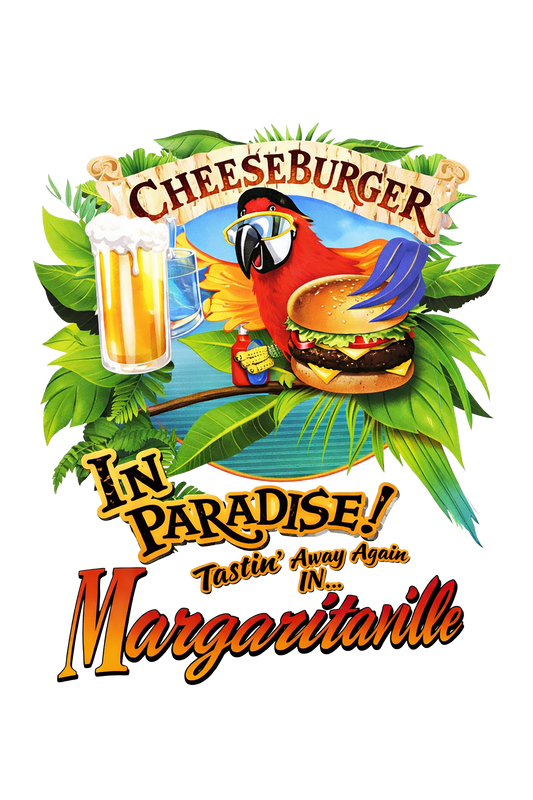 Jimmy Buffet - Margaritaville - Paradise Cheeseburger Vintage Style T-Shirt