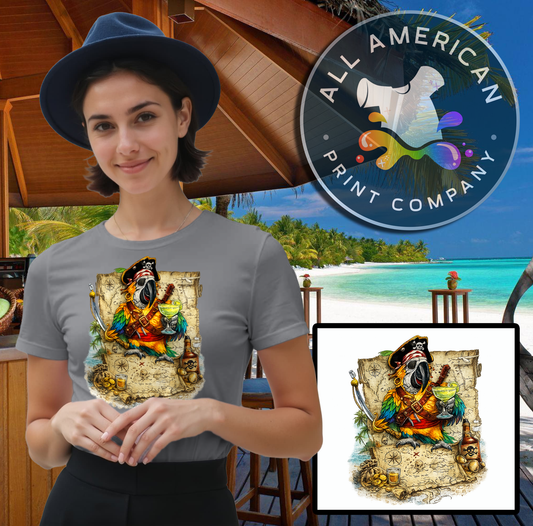 Jimmy Buffet - Margaritaville - Treasure Map Vintage Style T-Shirt