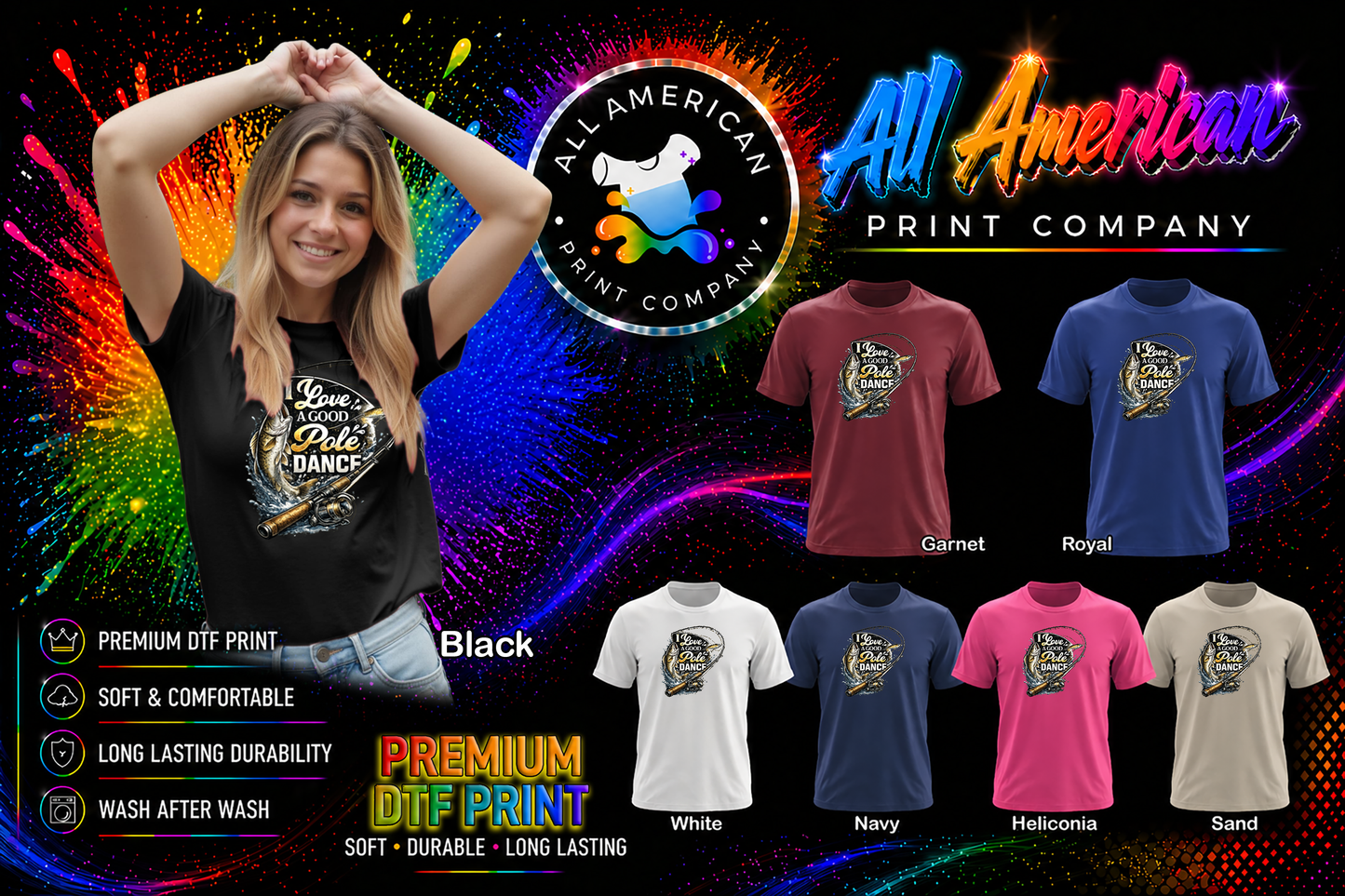 T-Shirt - Fishing - Pole Dance