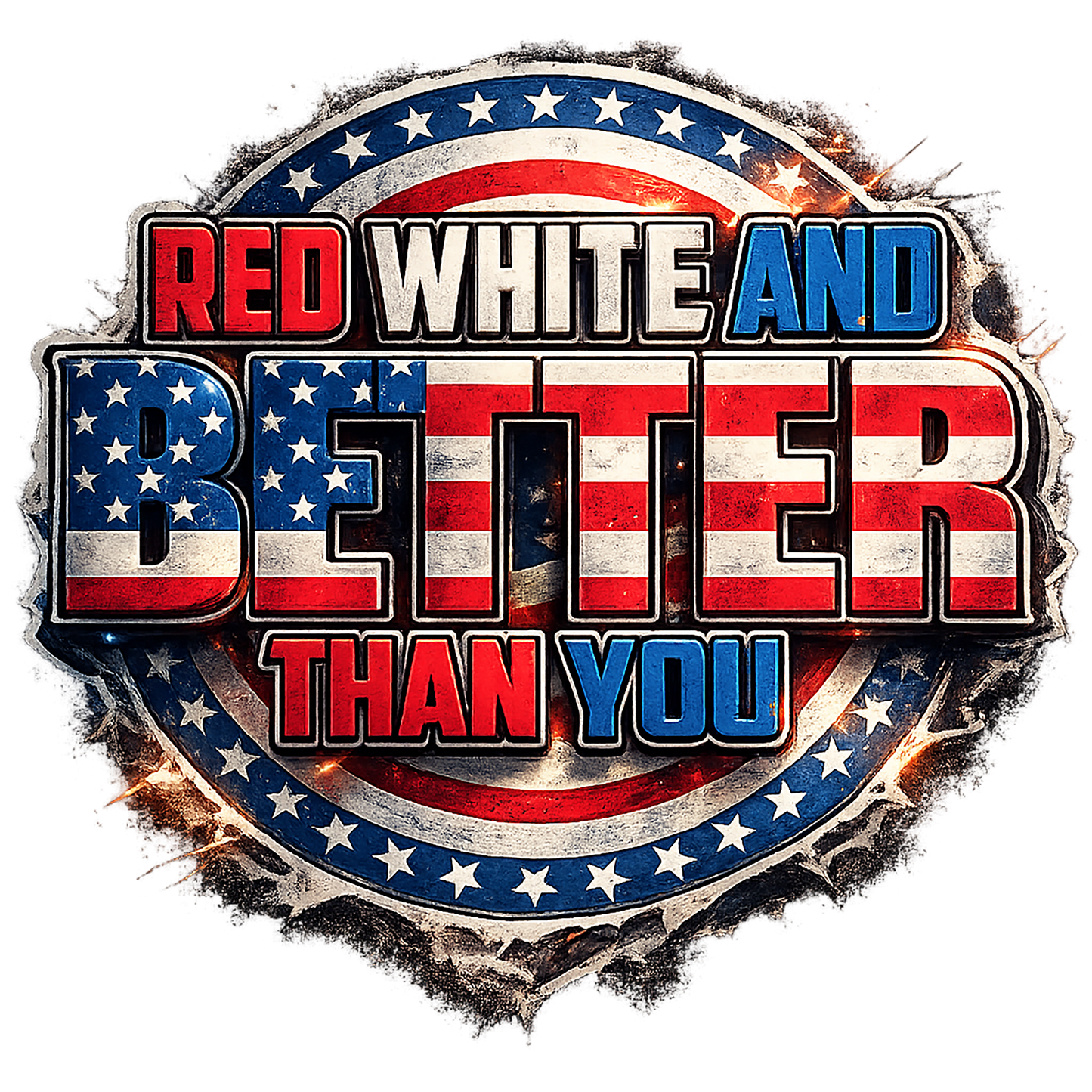 T-Shirt - Red, White & Better
