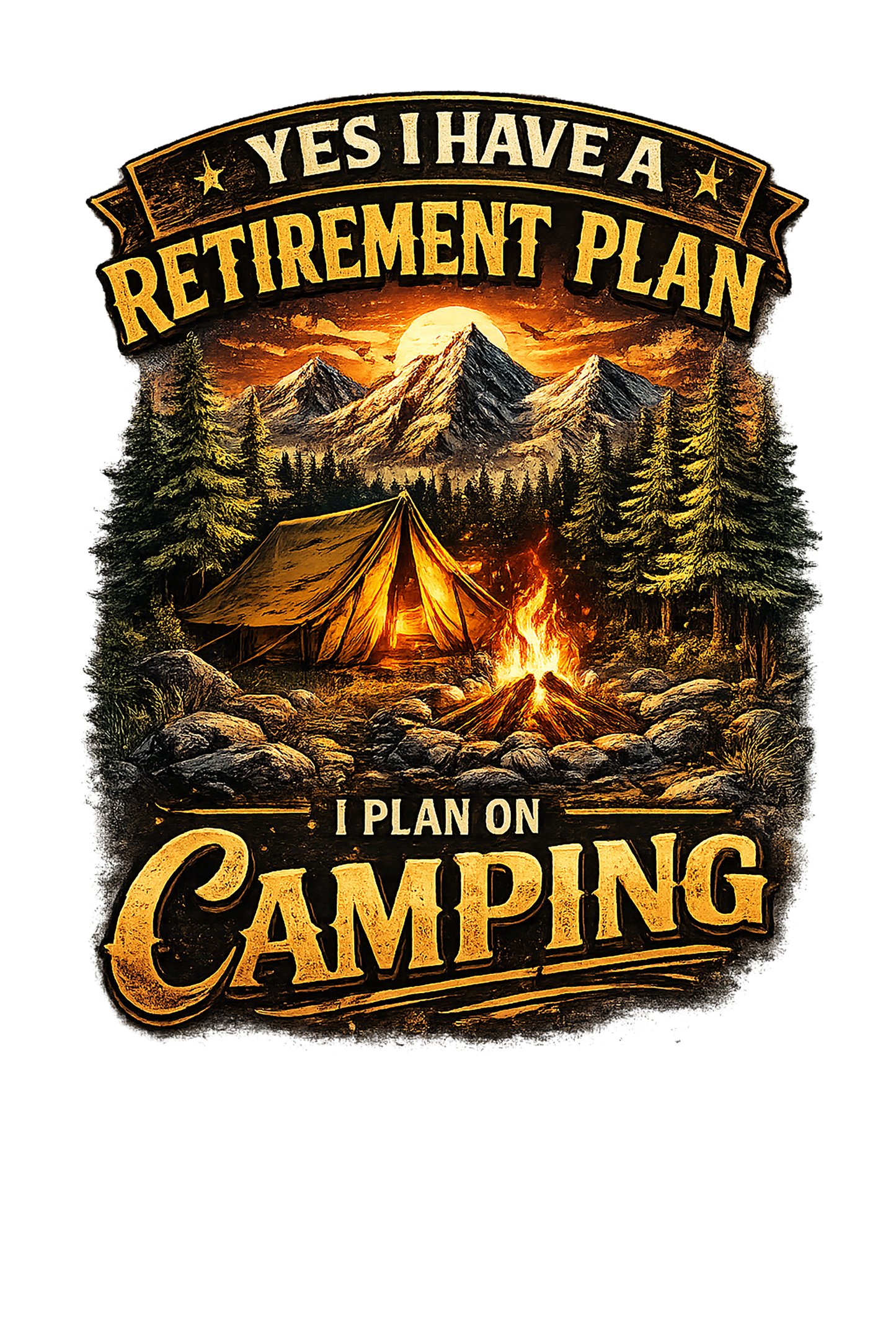 T-Shirt - Camping - Retirement