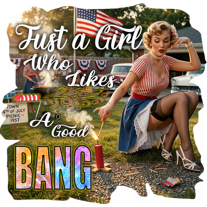 T-Shirt - Just A Girl.... - Retro Housewife Designs
