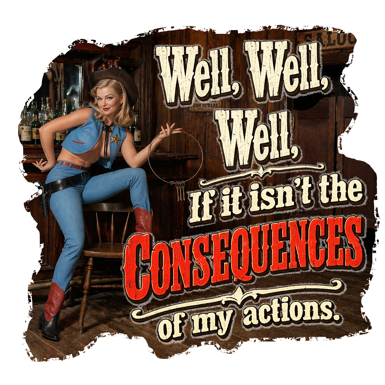 T-Shirt - Well, Well, Well - Retro Housewife Designs