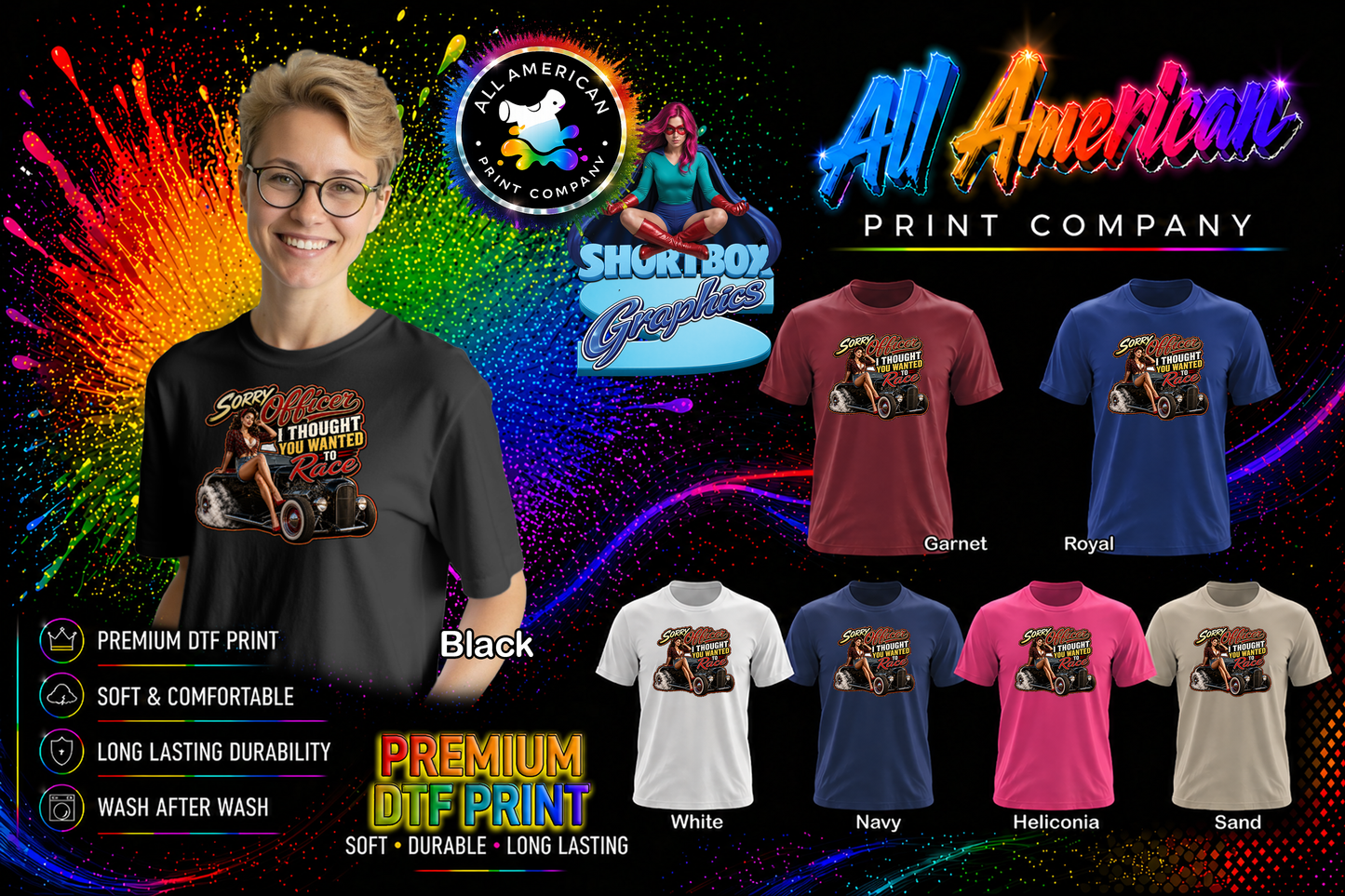 T-Shirt - Race - Retro Housewife Designs