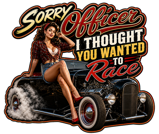 T-Shirt - Race - Retro Housewife Designs