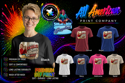 T-Shirt - Skulls of Enemies (v2) - Retro Housewife Designs