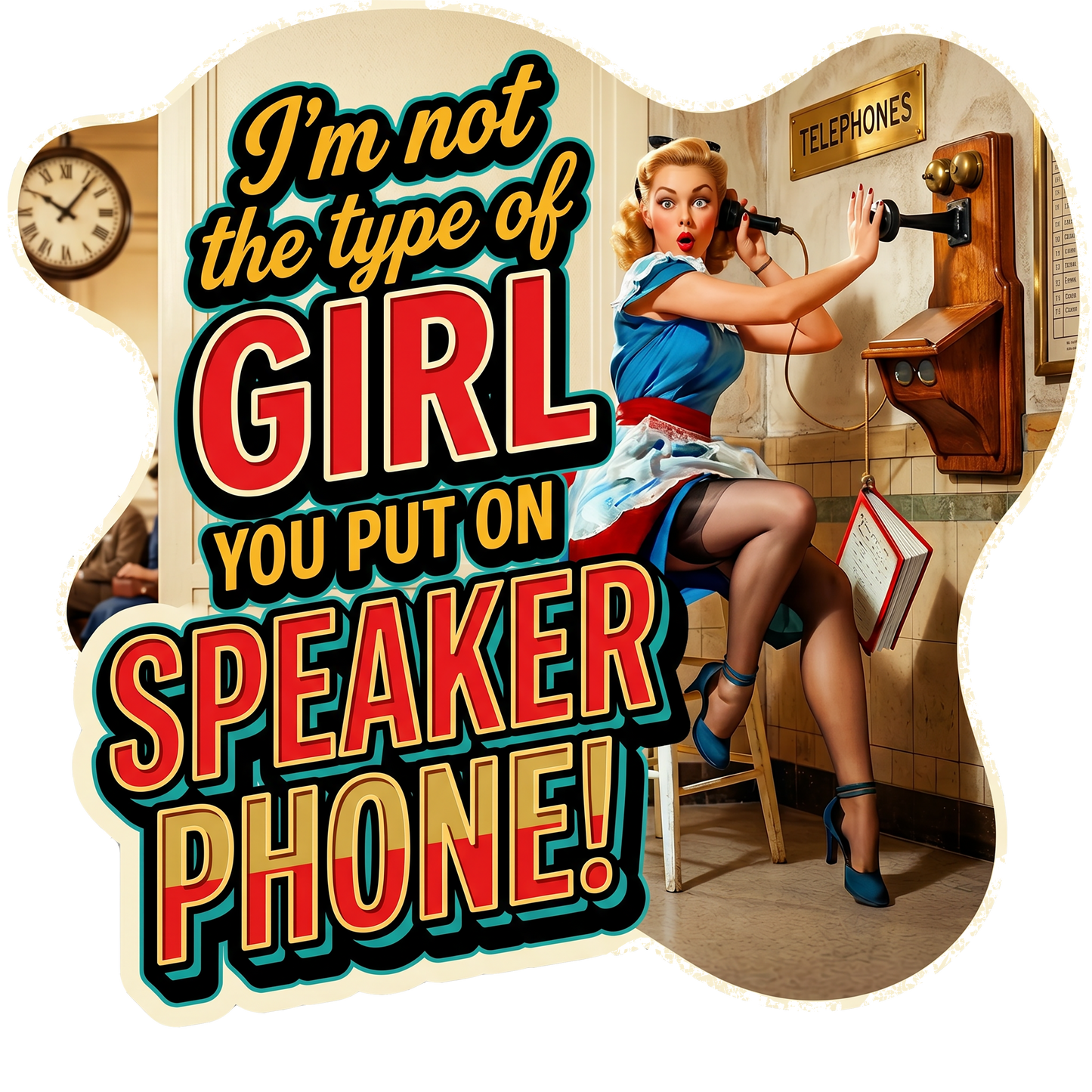 T-Shirt - Speaker Phone - Retro Housewife Designs