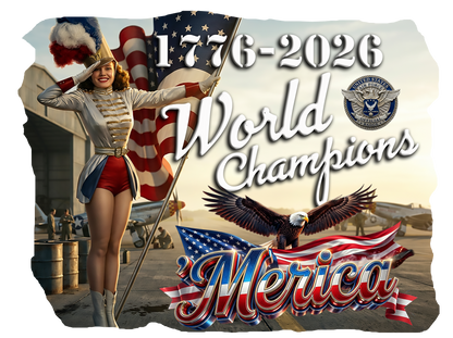 T-Shirt - World Champions USAF - Retro Housewife Designs