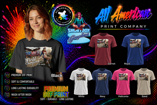 T-Shirt - World Champions USArmy - Retro Housewife Designs