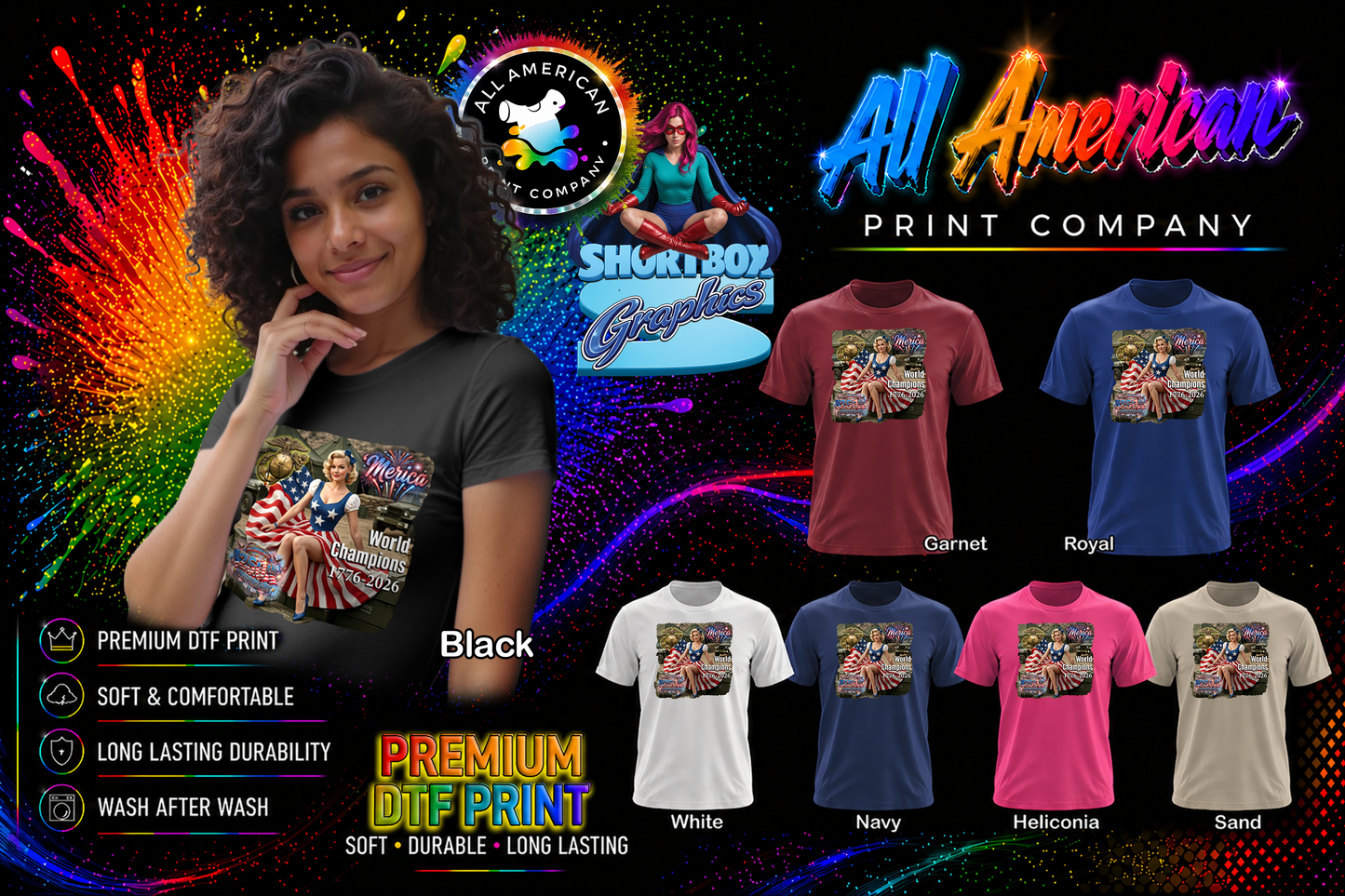 T-Shirt - World Champions USMC - Retro Housewife Designs