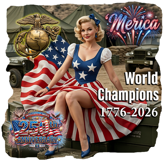 T-Shirt - World Champions USMC - Retro Housewife Designs