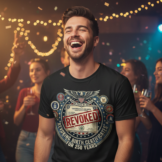 T-Shirt - Revoking Birth Certificates for 250 Years