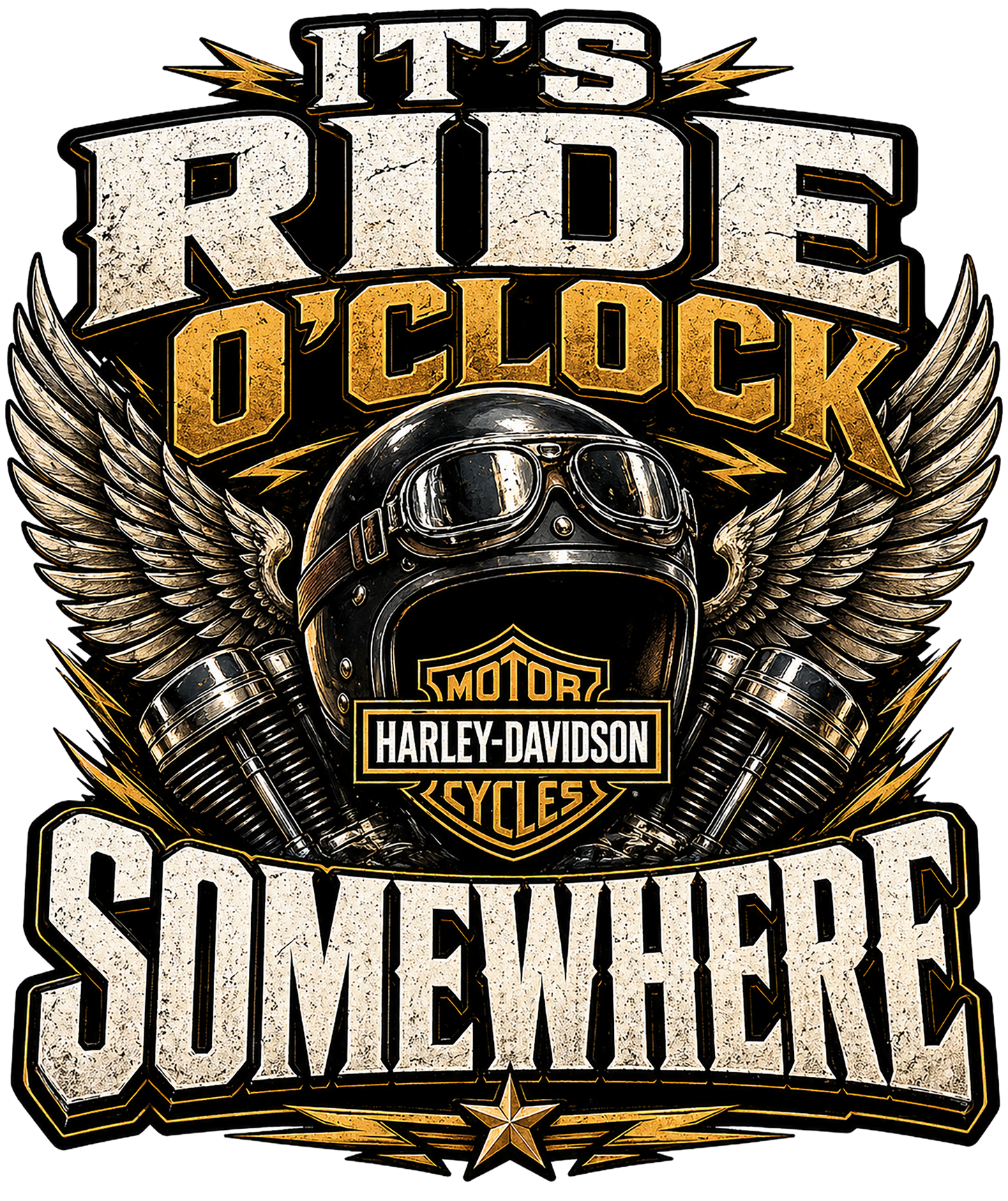 T-Shirt - Motorcycle - Ride O'Clock