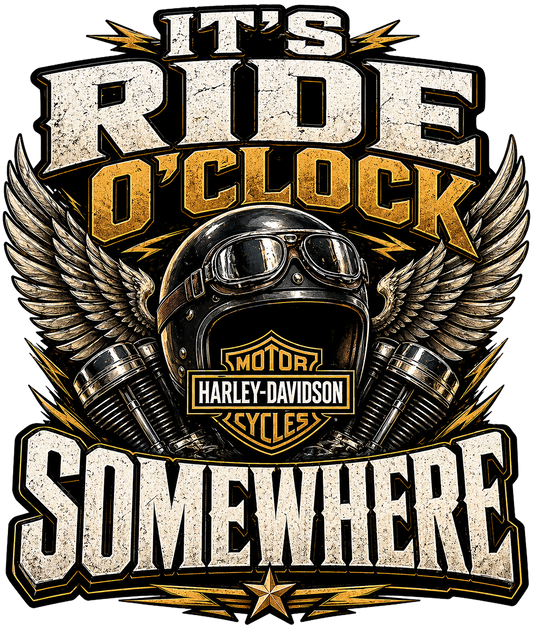 T-Shirt - Motorcycle - Ride O'Clock