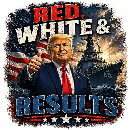 T-Shirt - Trump - Red, White, Results