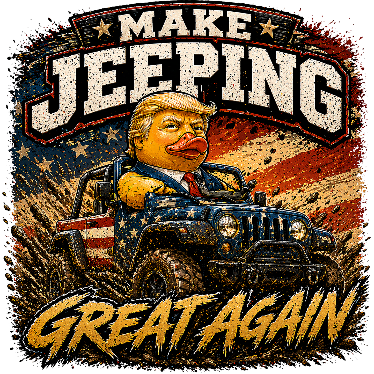 T-Shirt - Jeep Trump Great Again