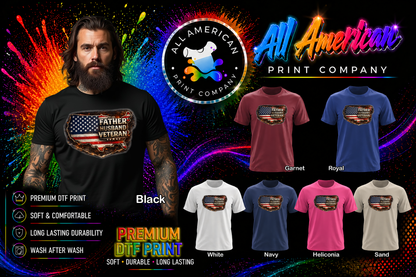 T-Shirt - Father, Husband, Veteran