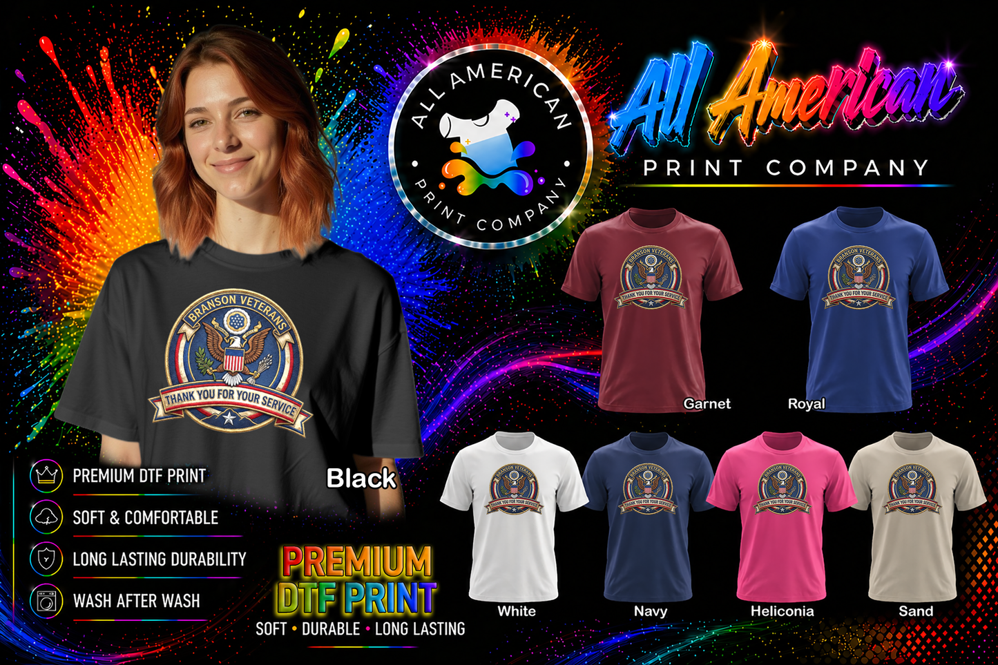 T-Shirt - Branson - Thank you Veterans